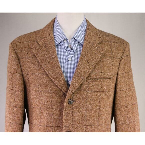 Timothy Everest x Harris Tweed Brown Windowpane Patch Pocket Coat Blazer 40S - Picture 3 of 11